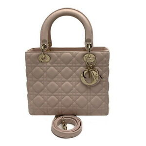Christian Dior Lady Cannage Lambskin Bag Pink